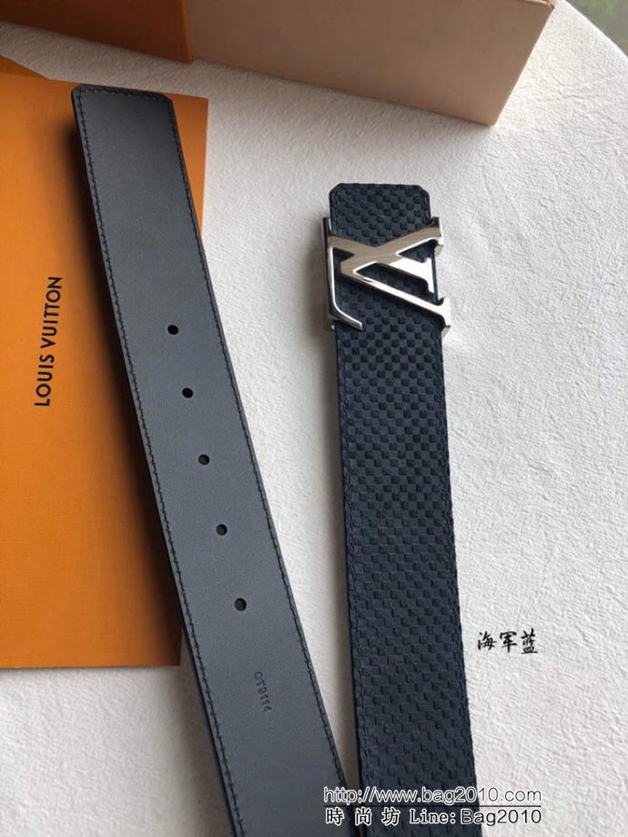 路易威登LV 原單品質 入春經典單品 Made in Spain絨面腰帶 M6875 專櫃最新版型金屬扣 男士皮帶  xfp1385